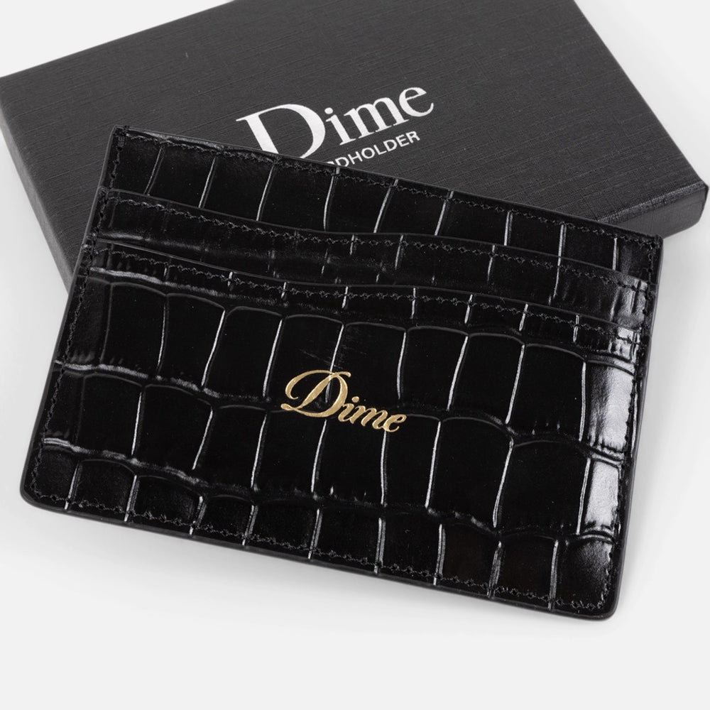 Dime MTL - Croc Bi-Fold Wallet - Black