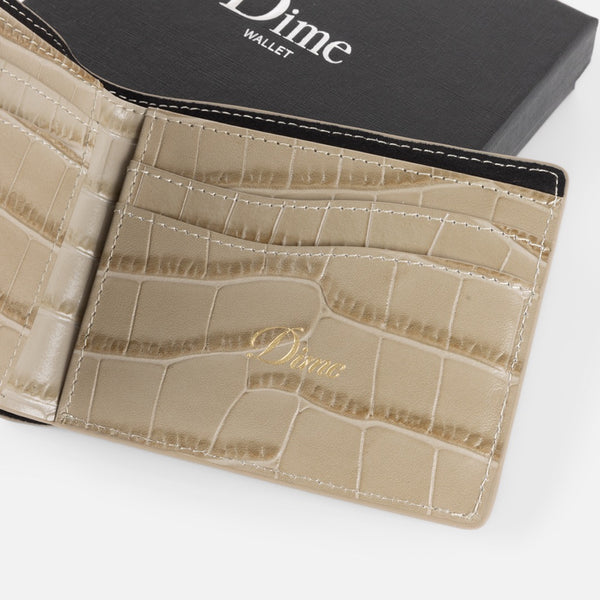 Dime MTL - Croc Bi-Fold Wallet - Tan
