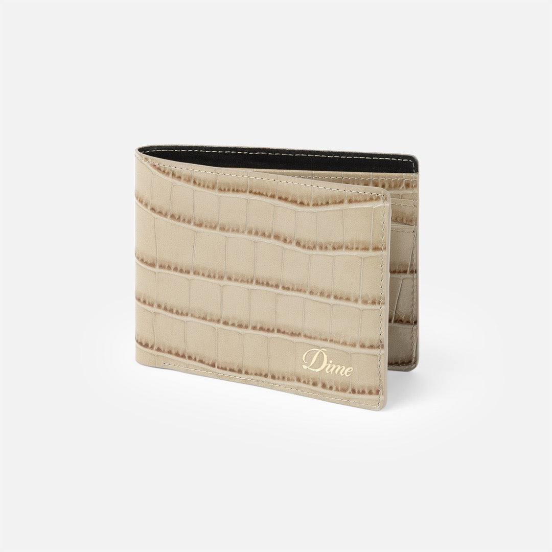 Dime MTL - Croc Bi-Fold Wallet - Tan