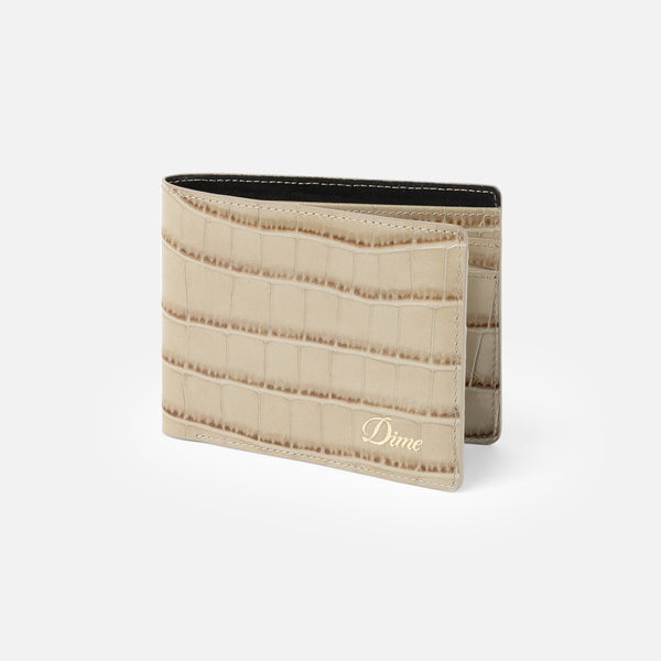 Dime MTL - Croc Bi-Fold Wallet - Tan