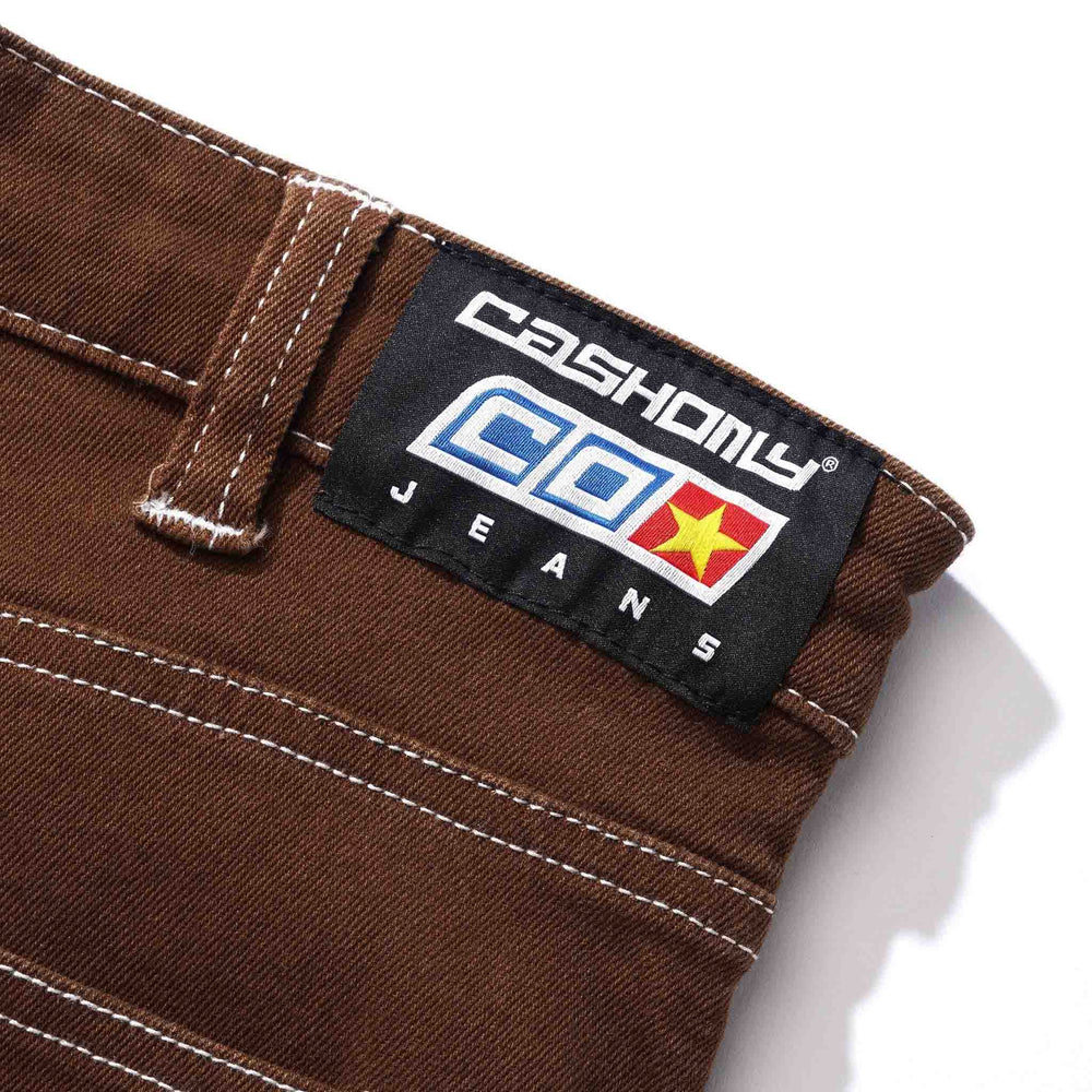 Cash Only - Aleka Denim Cargo Pants - Brown