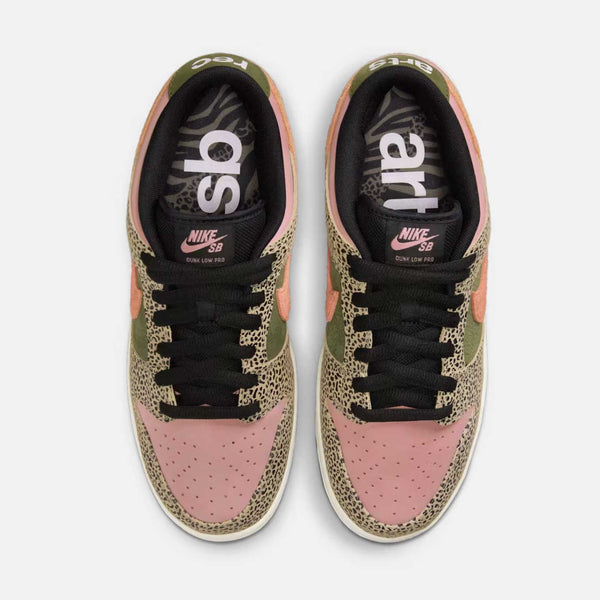 Nike SB - Dunk Low - Khaki / Amber Brown - Rough Green - Rust Pink
