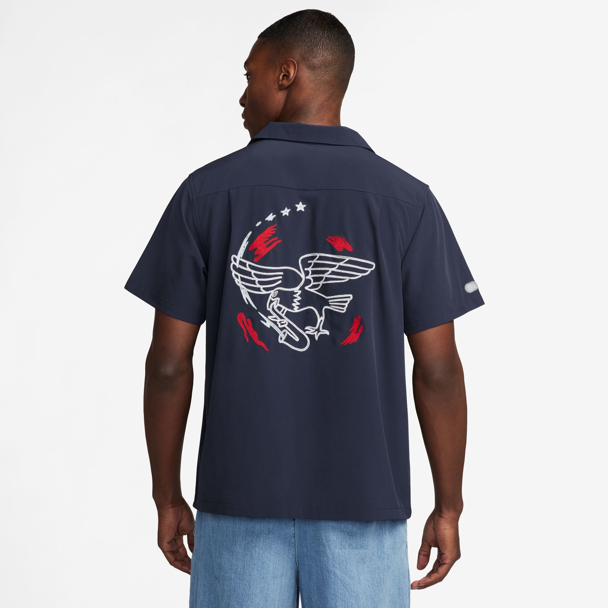 Nike SB - USA Bowler Button Up Short Sleeve Shirt - Obsidian / White