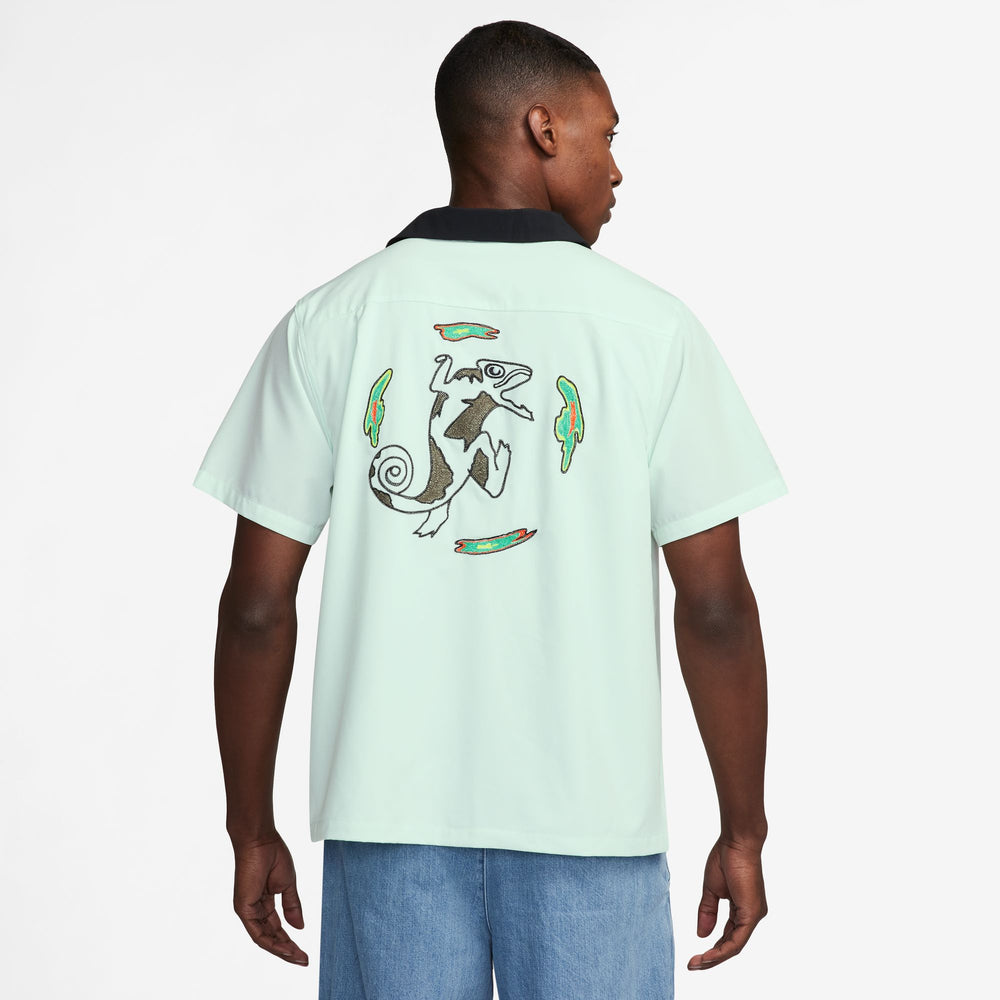 Nike SB - Chameleon Bowler Button Up Short Sleeve Shirt - Barely Green / Black