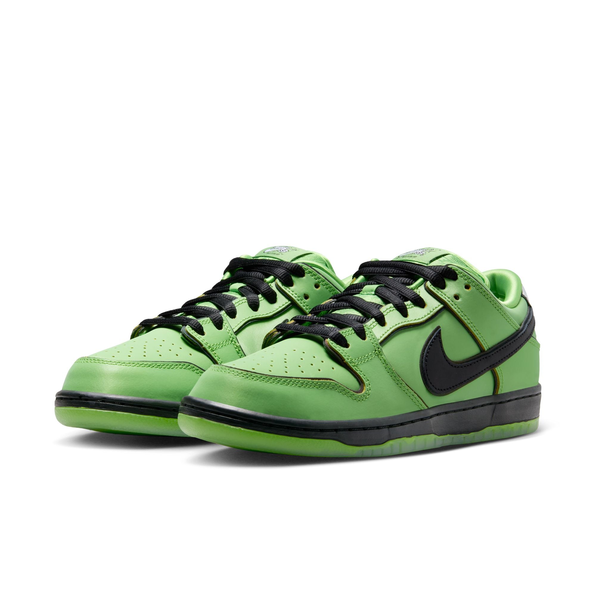 Nike SB - Dunk Low Pro Shoes - Mean Green / Black - Lotus Pink (Powerpuff Girls)