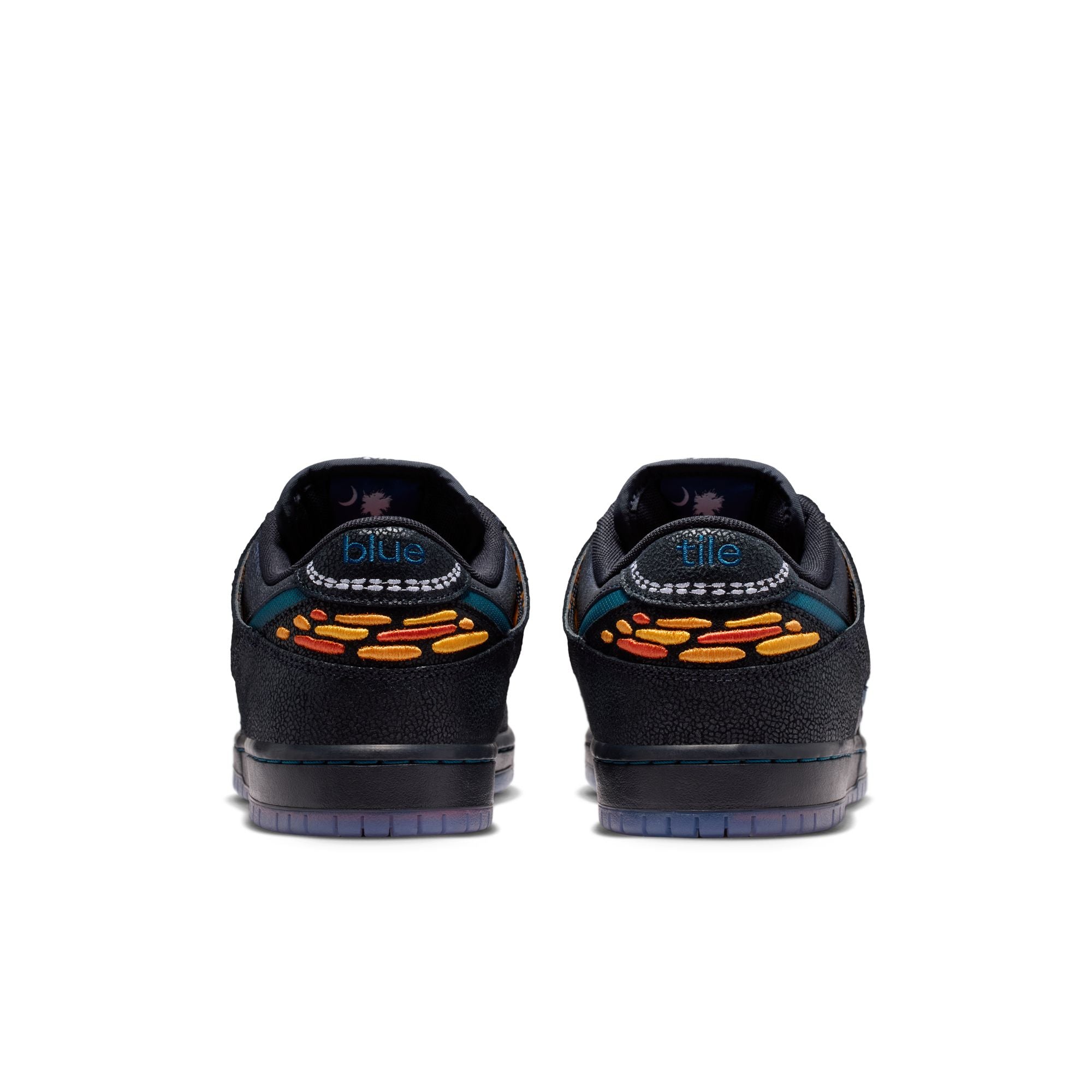 Nike SB - Bluetile Dunk Low Pro  Shoes - Black / Marina - White - Campfire Orange