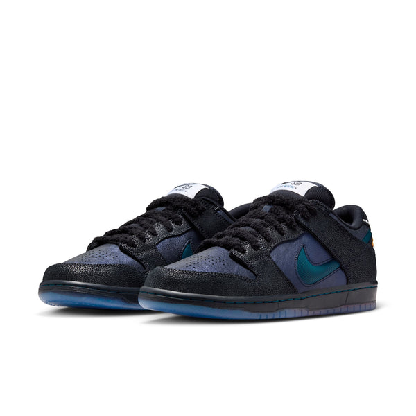 Nike SB - Bluetile Dunk Low Pro  Shoes - Black / Marina - White - Campfire Orange