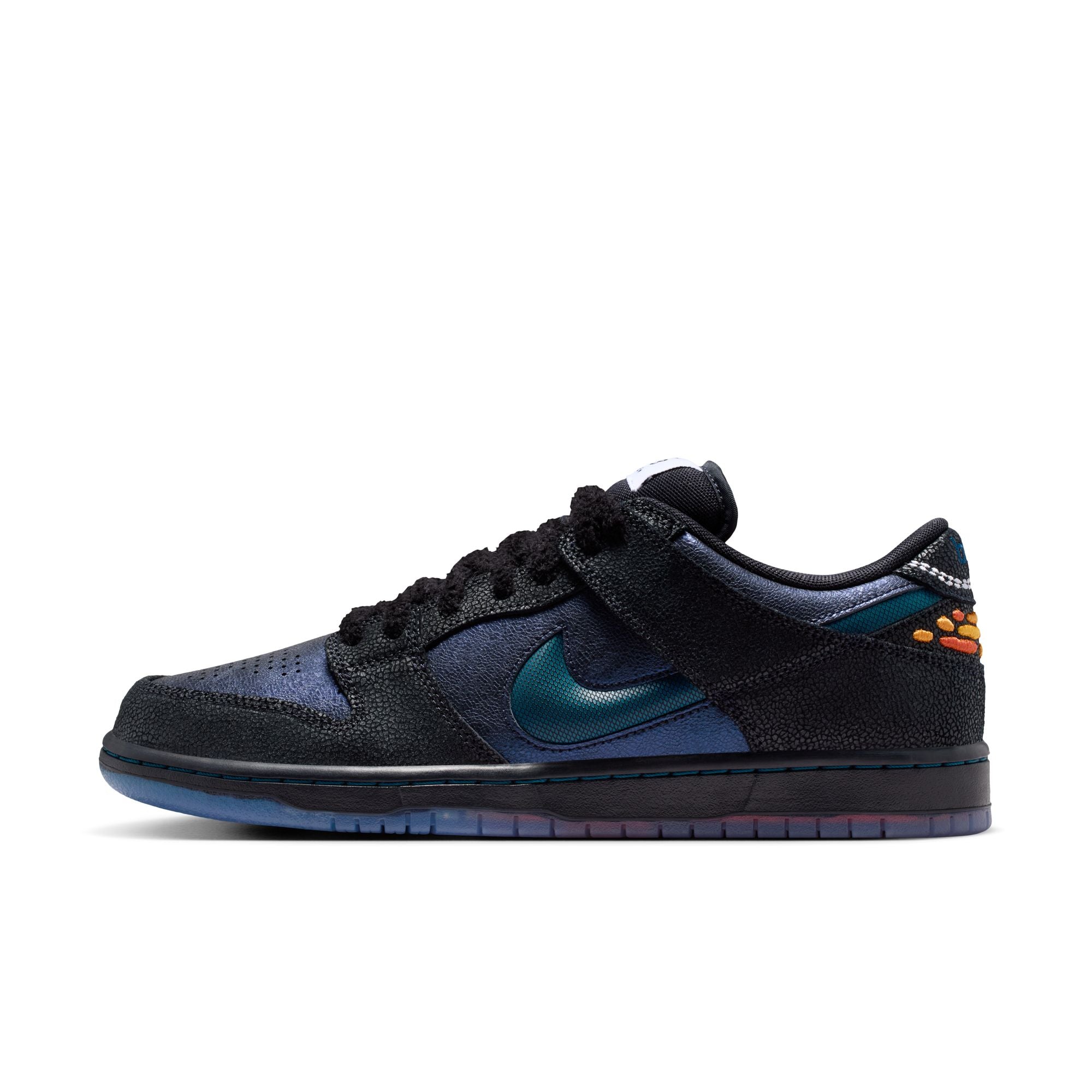 Nike SB - Bluetile Dunk Low Pro  Shoes - Black / Marina - White - Campfire Orange