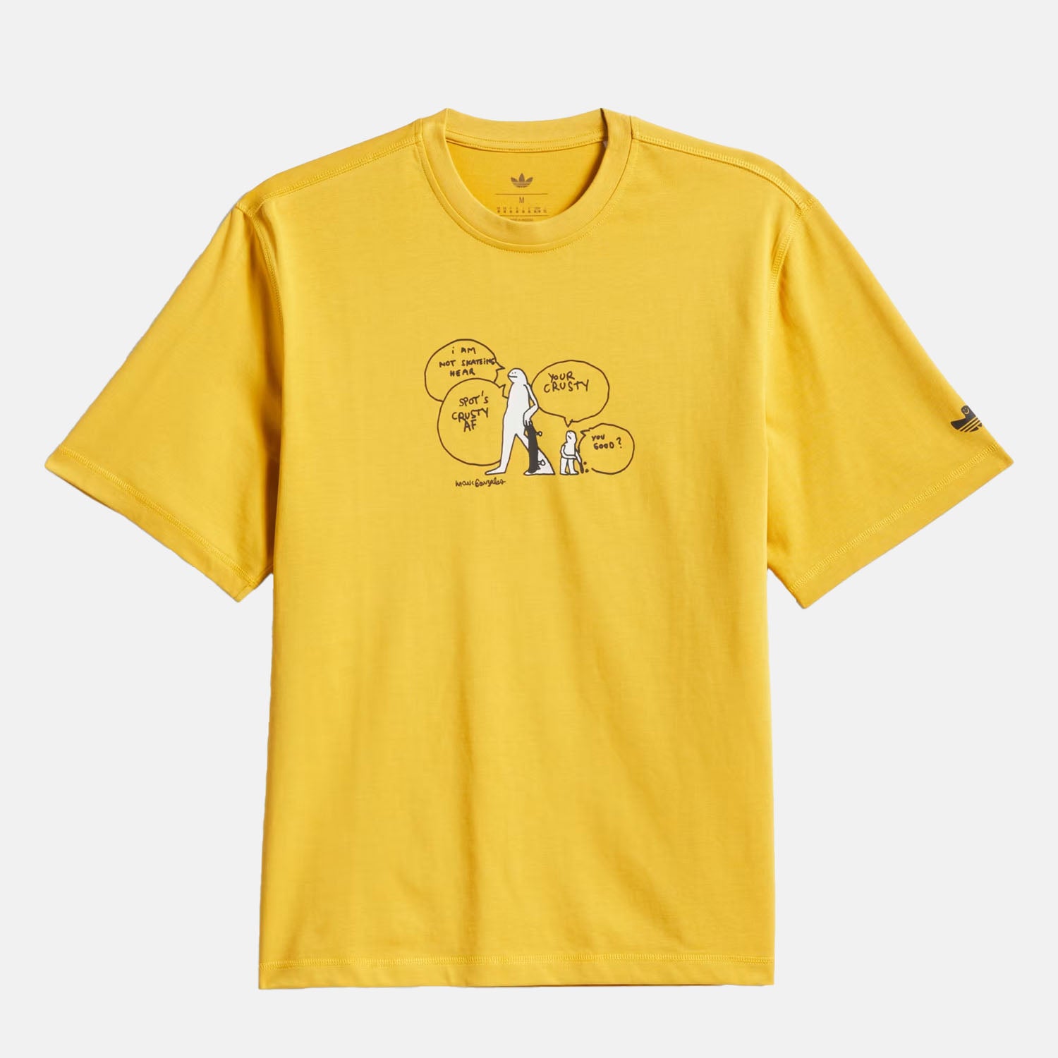Adidas Skateboarding - Gonz Crusty T-Shirt - Preloved Yellow / Black