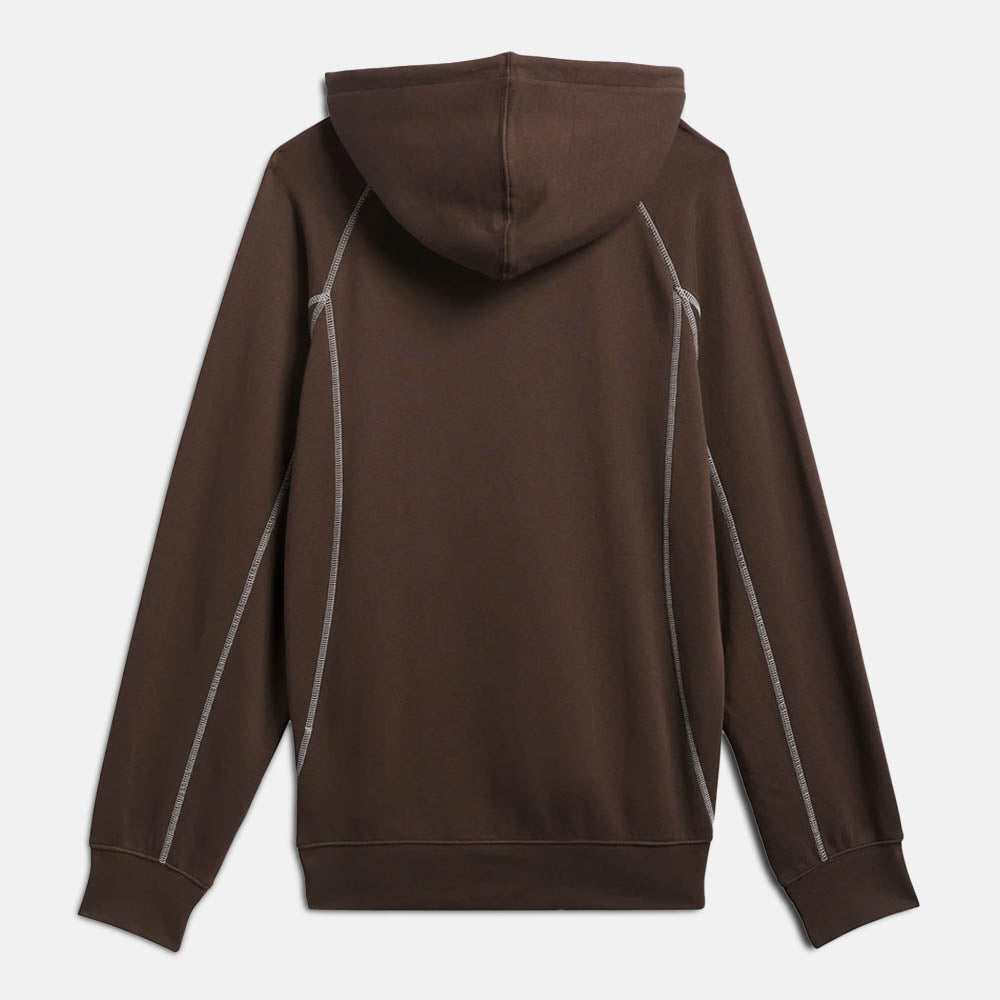 Adidas Skateboarding - Shmoo Featherweight Pullover Hooded Sweatshirt - Dark Brown / Core White