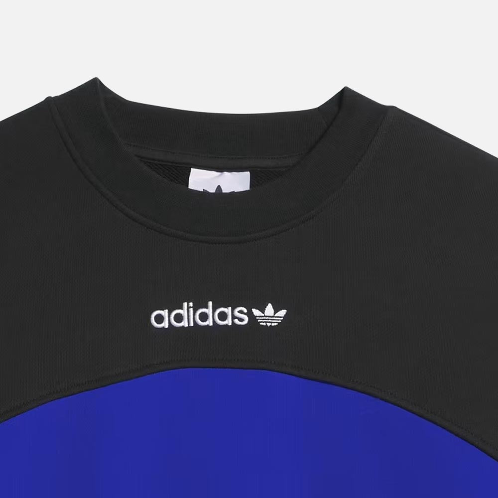 Adidas Skateboarding Premiere Crewneck Sweatshirt Black Royal Blue White Small