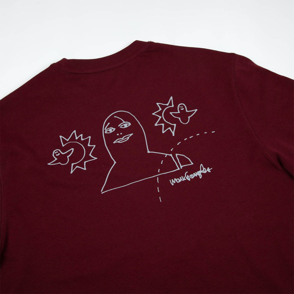 Adidas Skateboarding - Mark Gonzales Not Amused T-Shirt - Shadow Red / Halo Silver