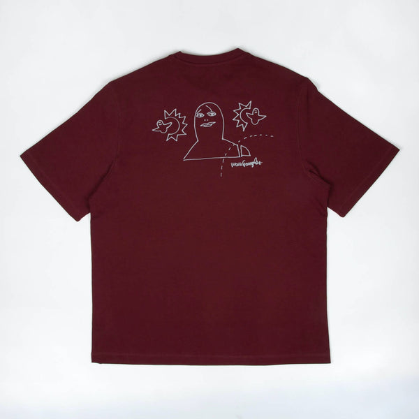 Adidas Skateboarding - Mark Gonzales Not Amused T-Shirt - Shadow Red / Halo Silver