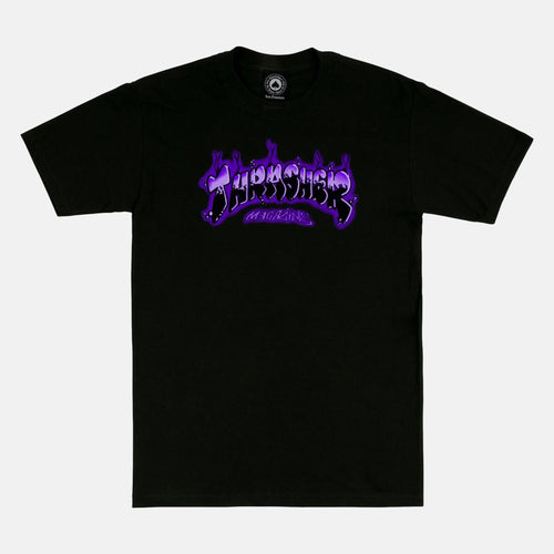 Thrasher Magazine - Airbrush T-Shirt - Black / Purple