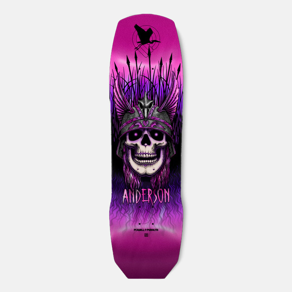 Powell Peralta - 9.13" Andy Anderson Heron Skull Skateboard Deck - Pink