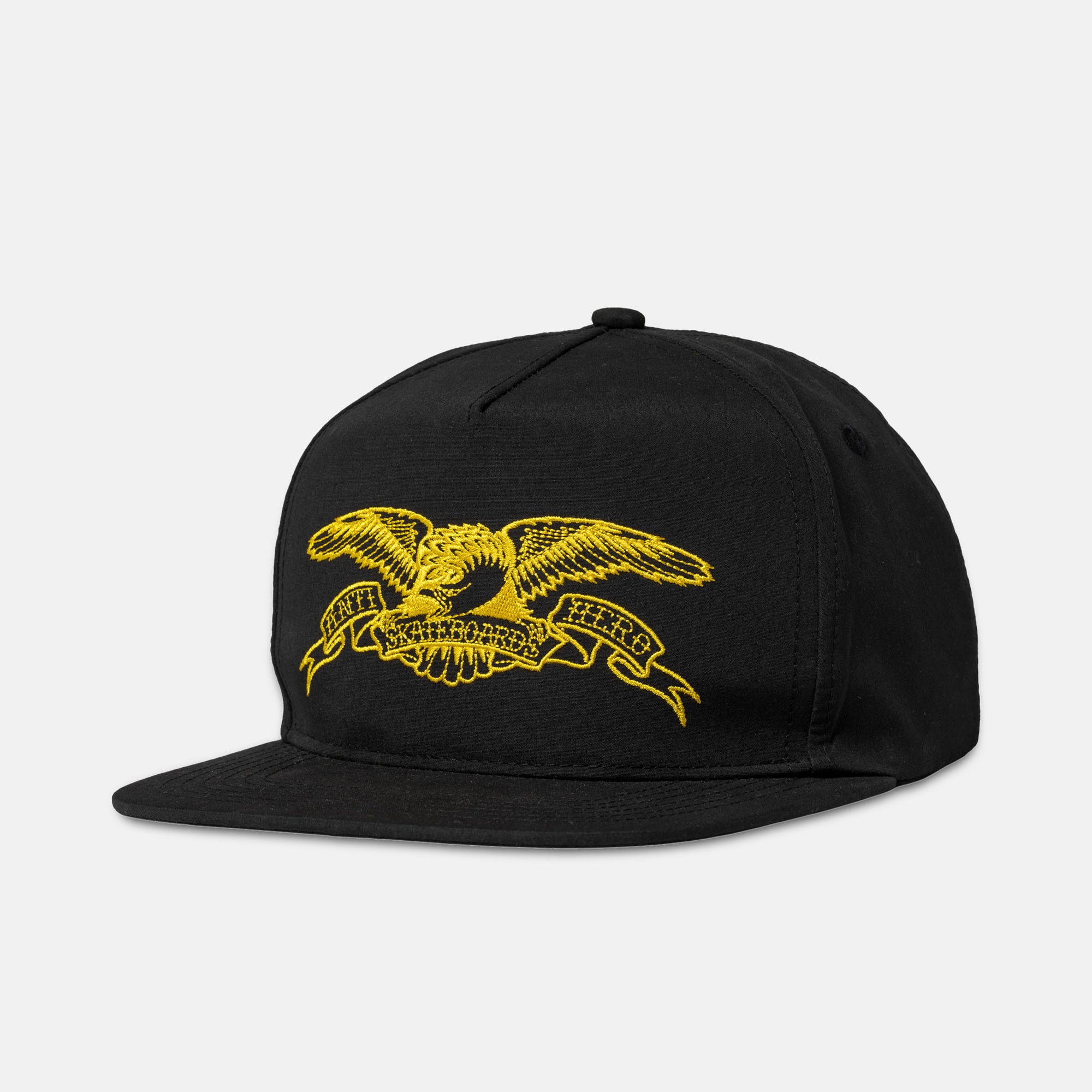 Anti Hero Skateboards - Basic Eagle Snapback Cap - Black / Mustard