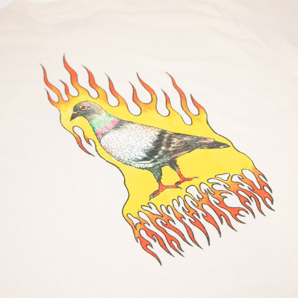 Anti Hero Skateboards - Flame Pigeon T-Shirt - Natural / Multi
