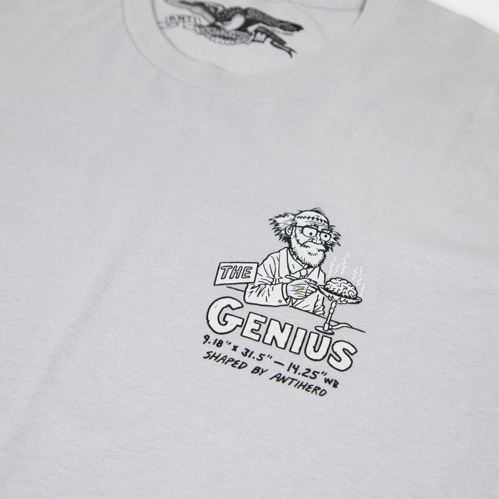 Anti Hero Skateboards - The Genius T-Shirt - Silver / Grey / Black