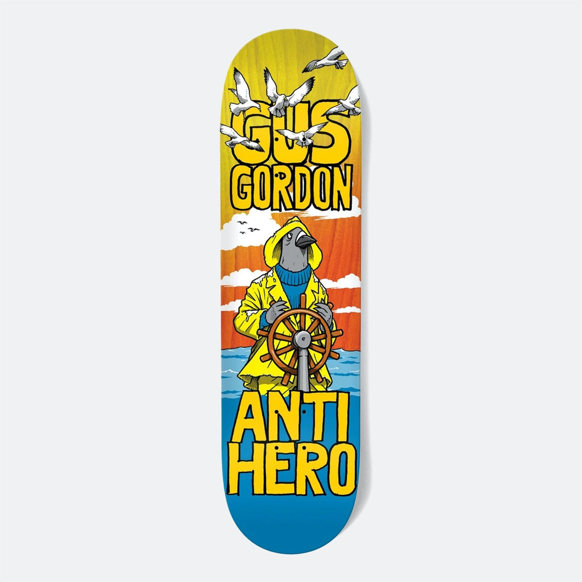 Anti Hero Skateboards - 8.5" Gus Gordon Full Se Deck - Orange Stain