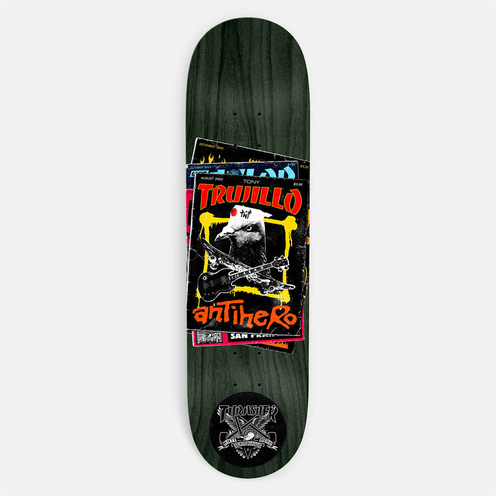 Thrasher - 8.5" Tony Trujillo Anti Hero Skateboard Deck (Yellow Stain)