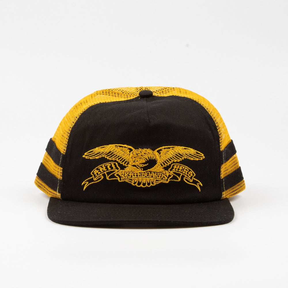 Anti Hero Skateboards - Basic Eagle Snapback Cap - Black / Yellow