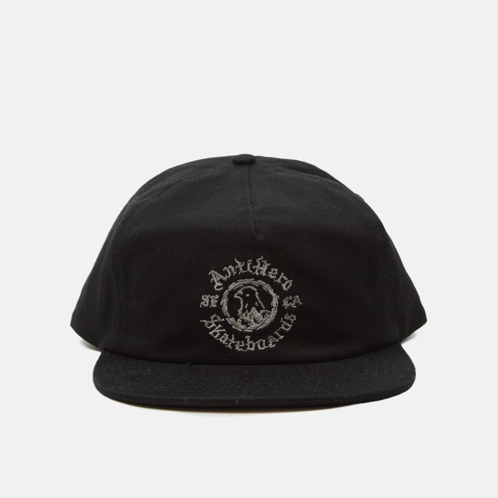 Anti Hero Skateboards - Pigeon Motion Snapback Cap - Black / Charcoal