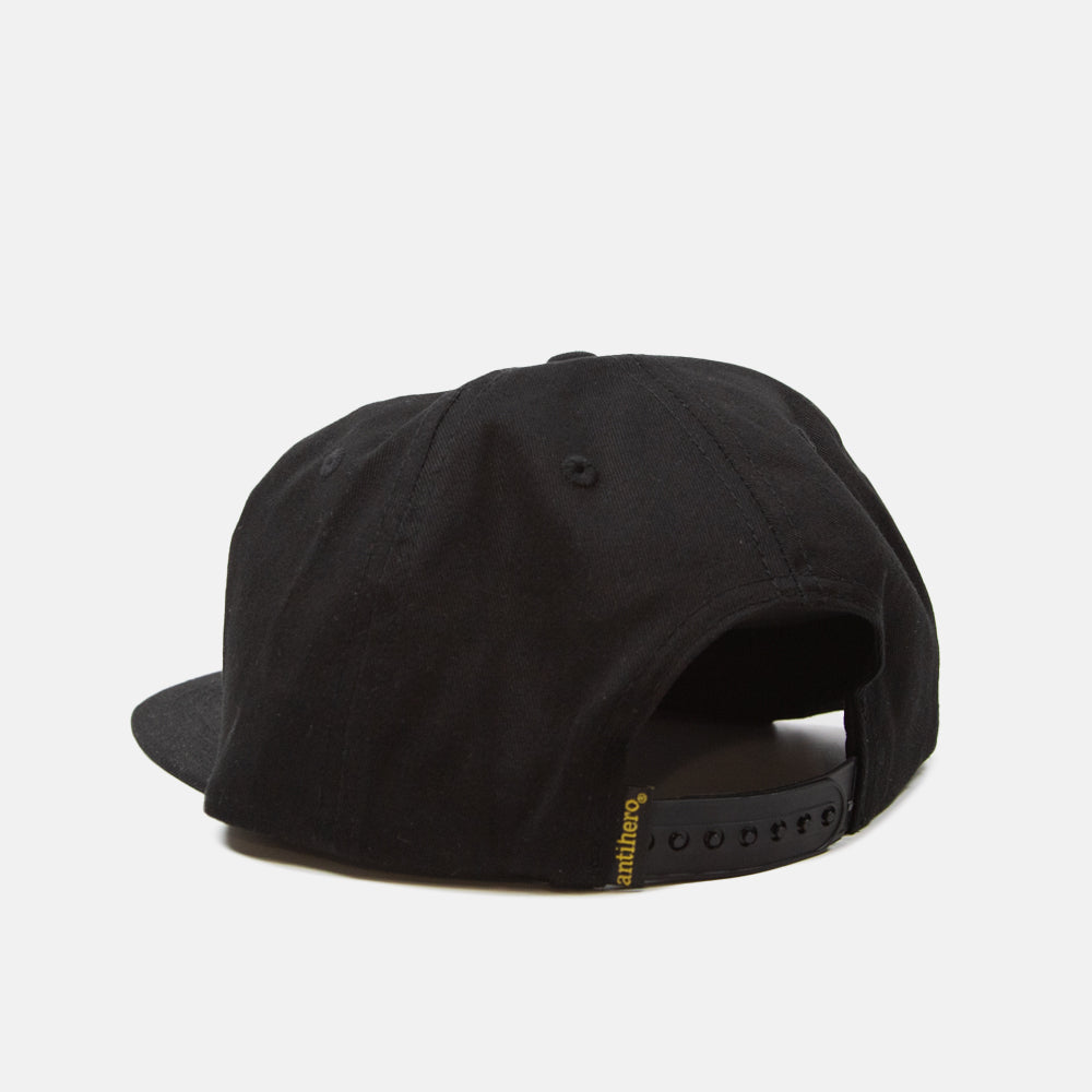 Anti Hero Skateboards - Pigeon Motion Snapback Cap - Black / Charcoal