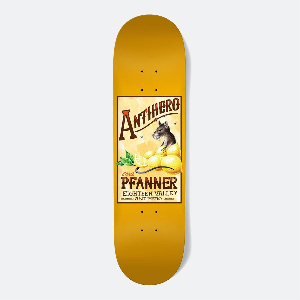 Anti Hero Skateboards - 8.25" Pfanner Homers Pt. 2 Deck - Yellow