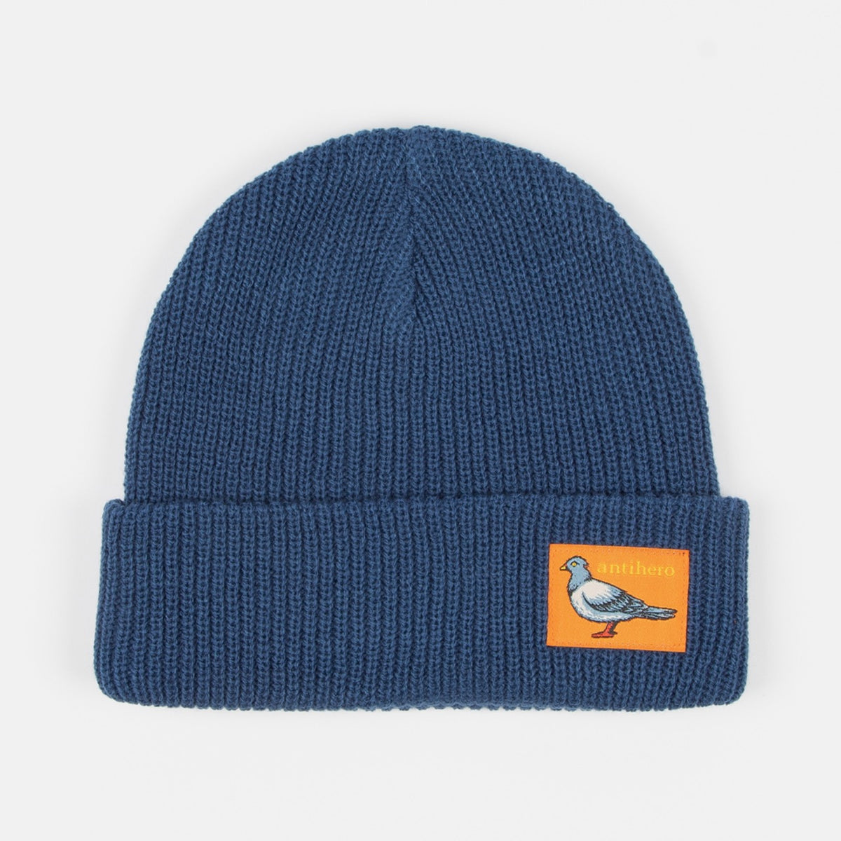 Anti Hero Skateboards - Lil Pigeon Label Beanie - Navy / Orange