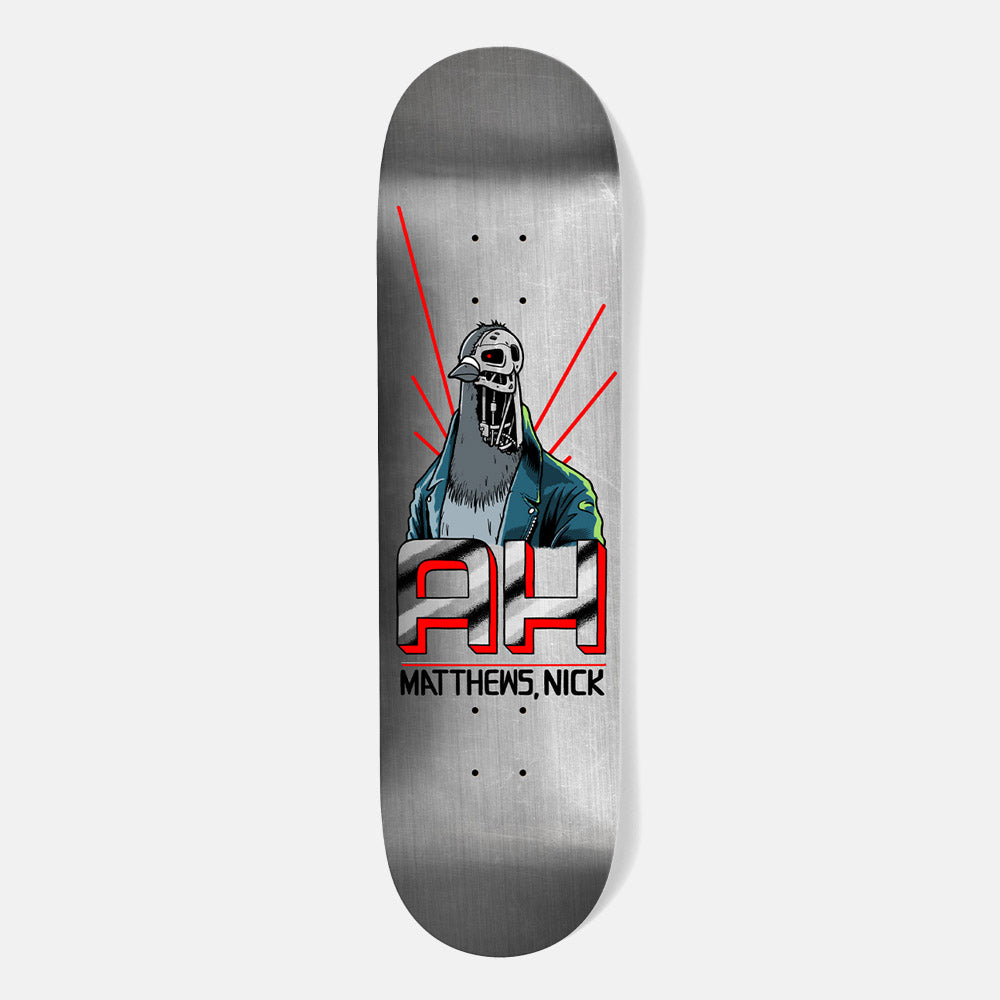 Anti Hero Skateboards - 8.25" Nick Matthews The Pigeonator Skateboard Deck - Silver