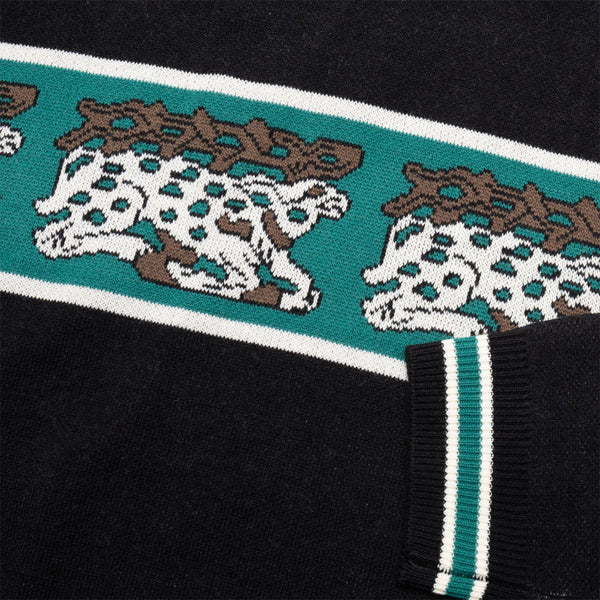 Pass Port Skateboards - Antler Knitted Jumper - Black / Teal