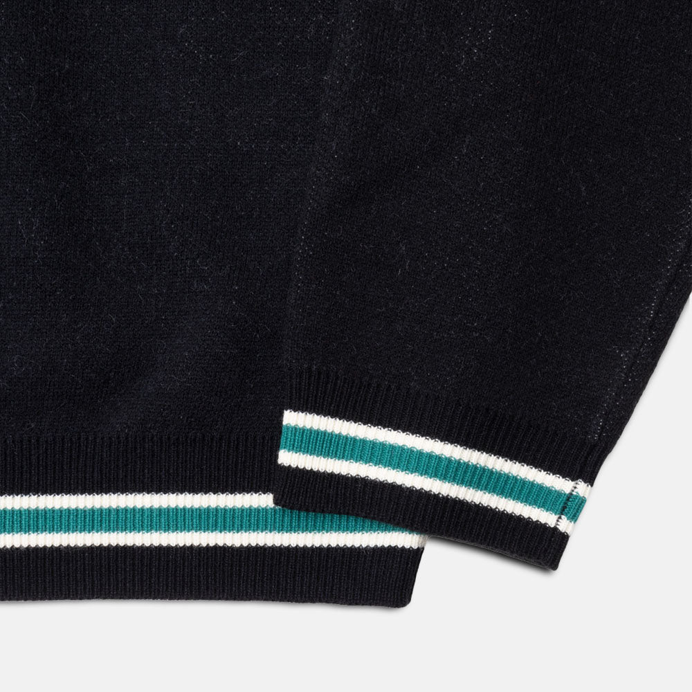 Pass Port Skateboards - Antler Knitted Jumper - Black / Teal