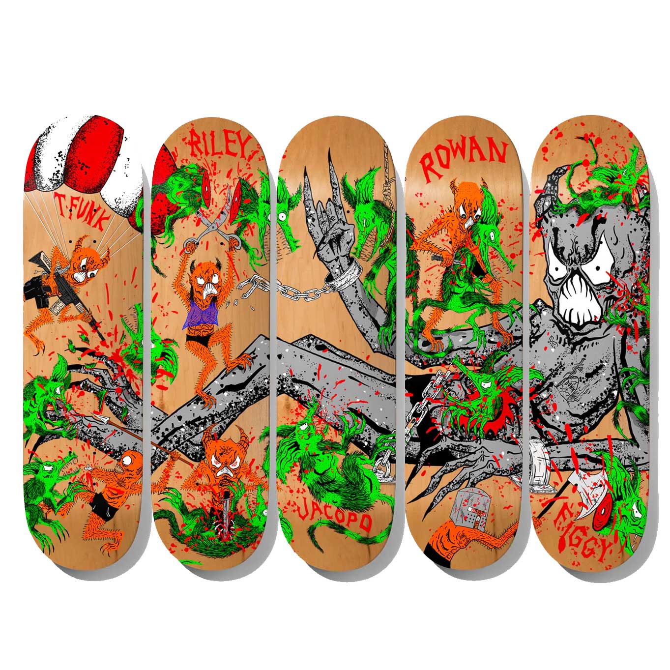 Baker Riley Hawk Toxic Rats Neckface Skateboard Deck