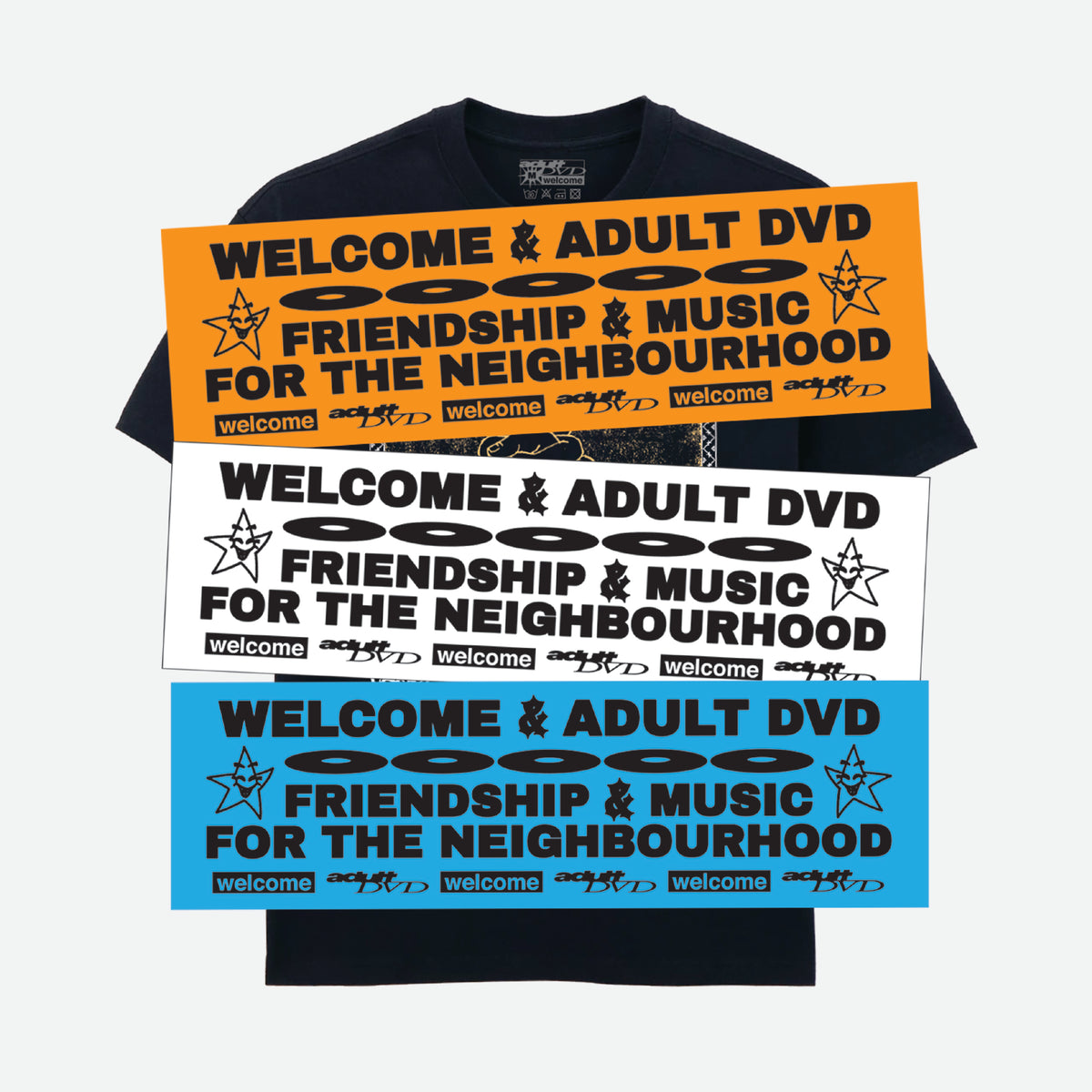 Welcome Skate Store - Adult DVD 'Together' T-Shirt - Black