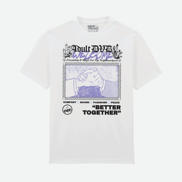Welcome Skate Store - Adult DVD 'Together' T-Shirt - White