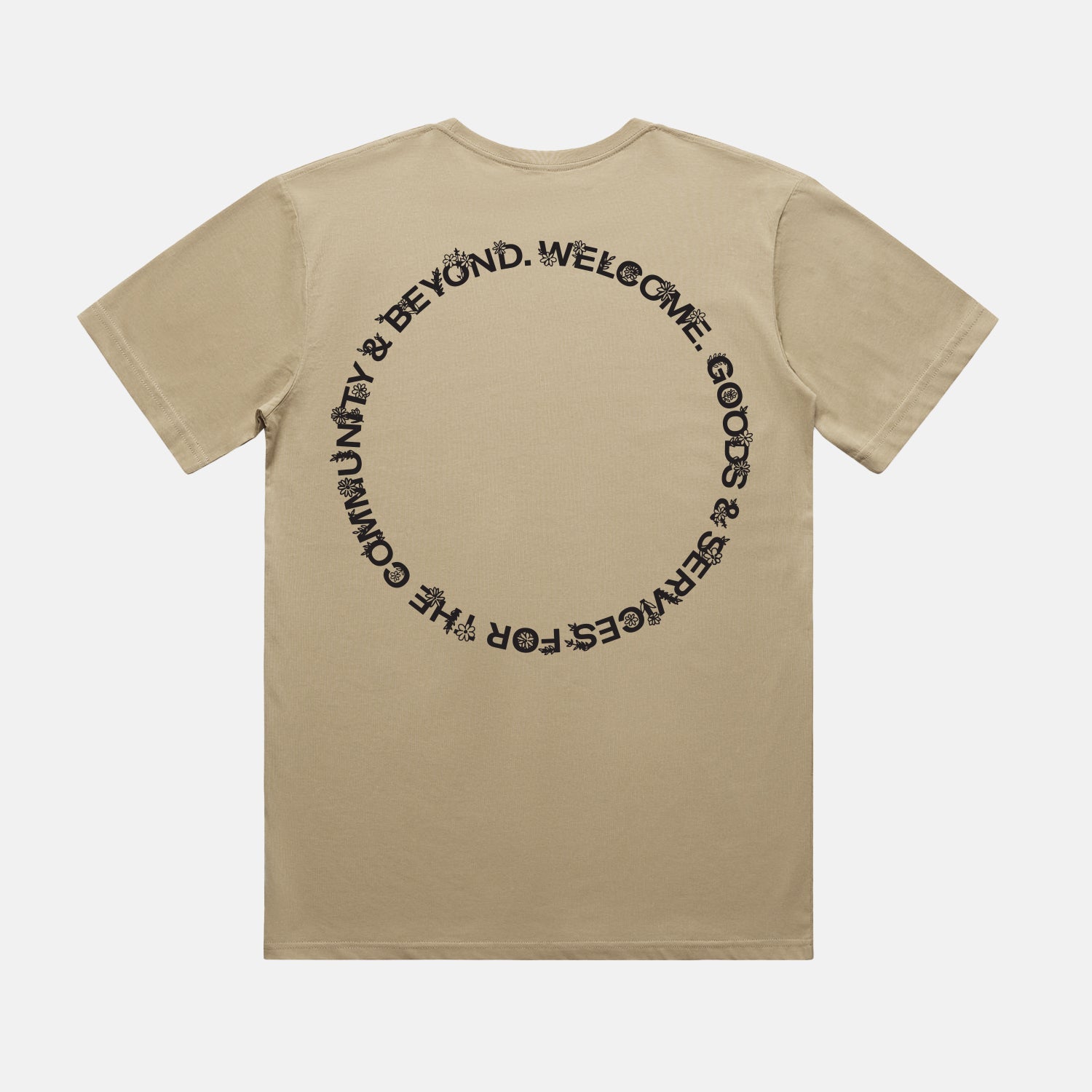 Welcome Skate Store - Services T-Shirt - Tan / Black
