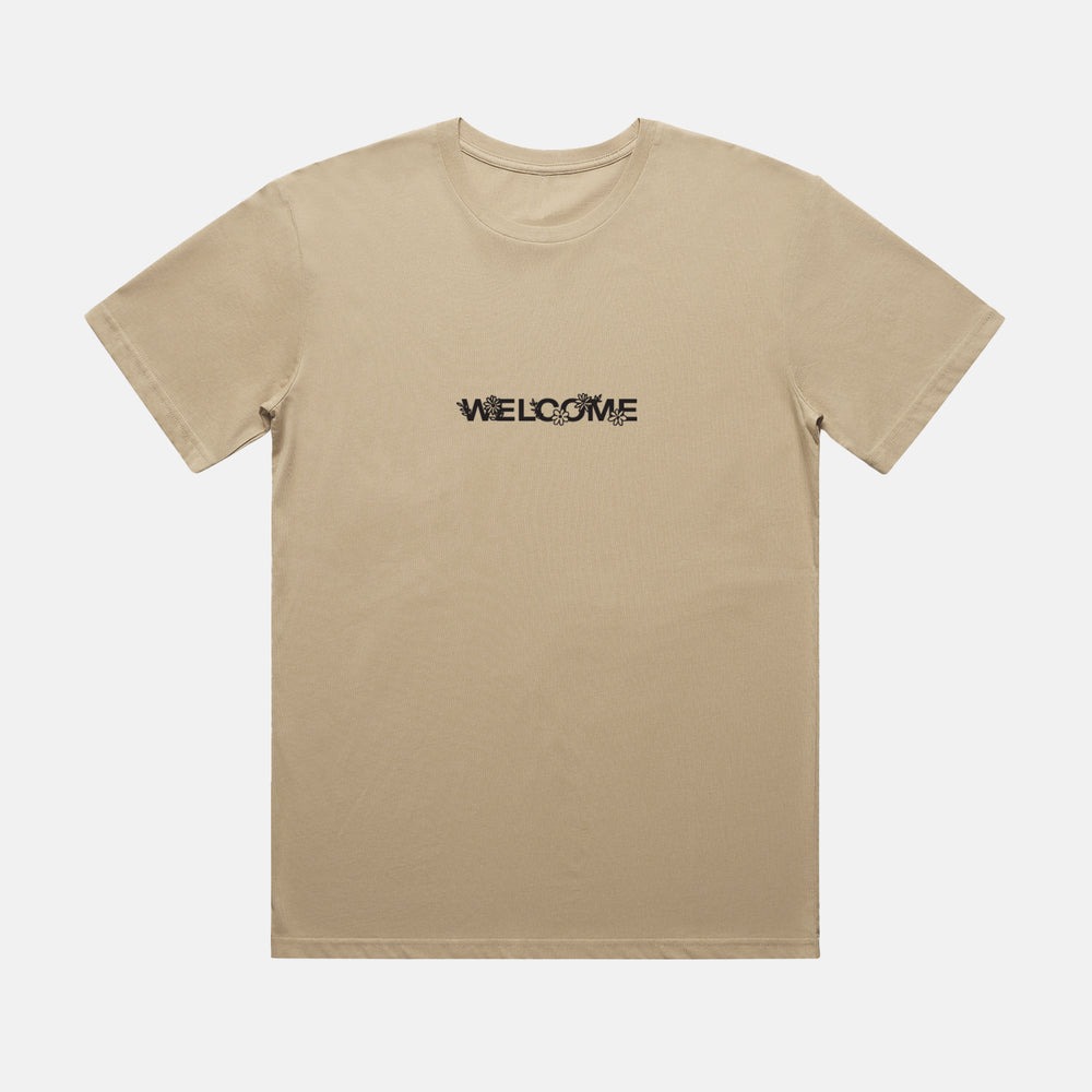 Welcome Skate Store - Services T-Shirt - Tan / Black