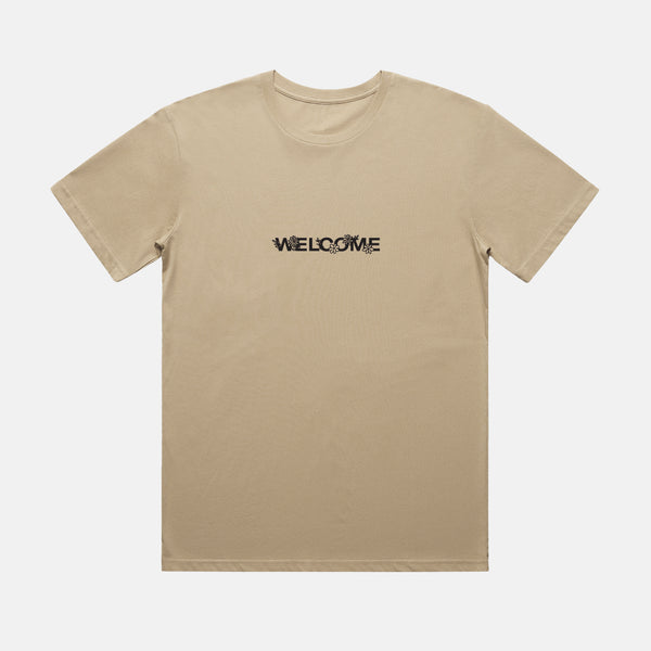 Welcome Skate Store - Services T-Shirt - Tan / Black