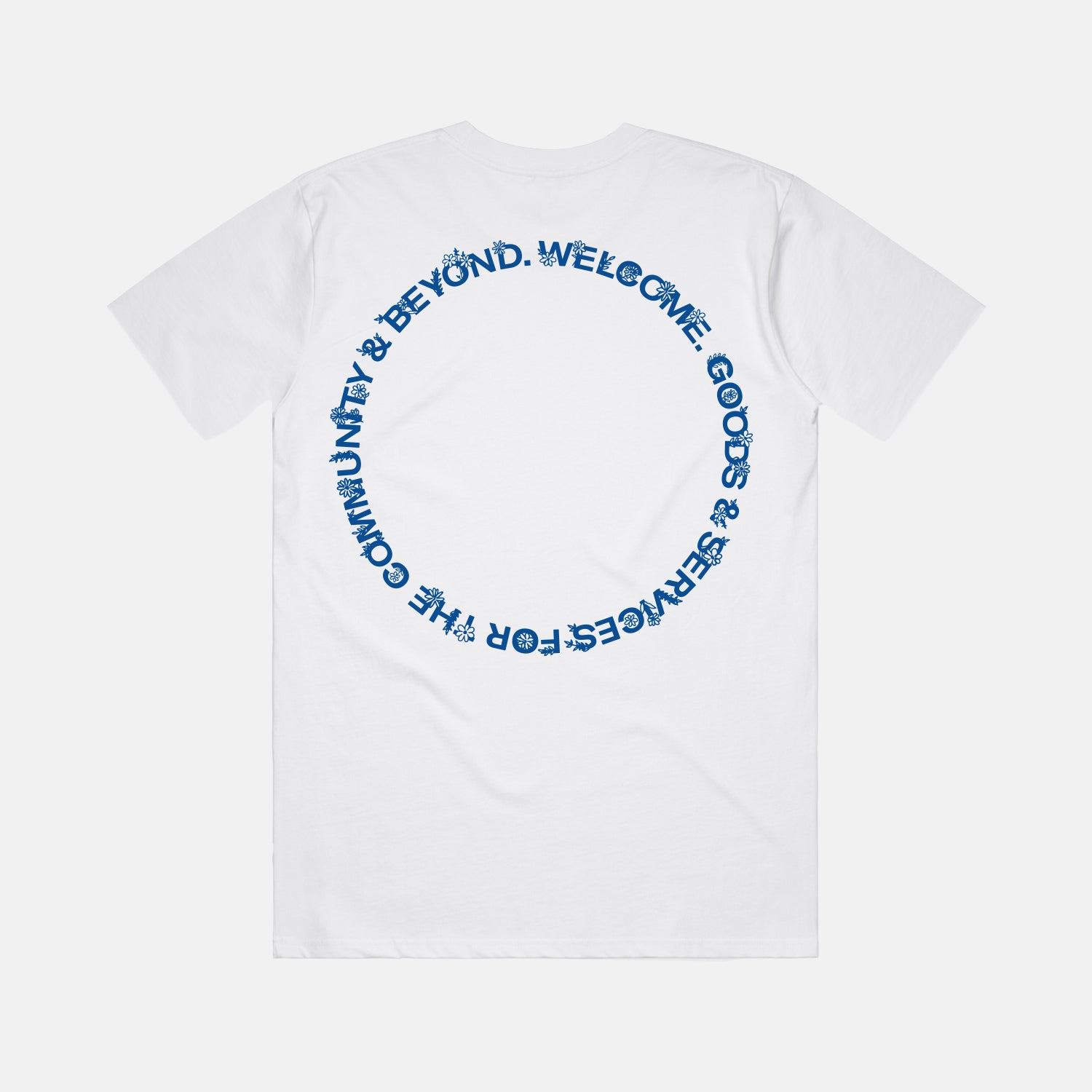 Welcome Skate Store - Services T-Shirt - White / Navy