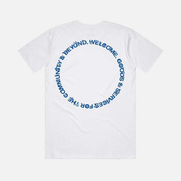 Welcome Skate Store - Services T-Shirt - White / Navy