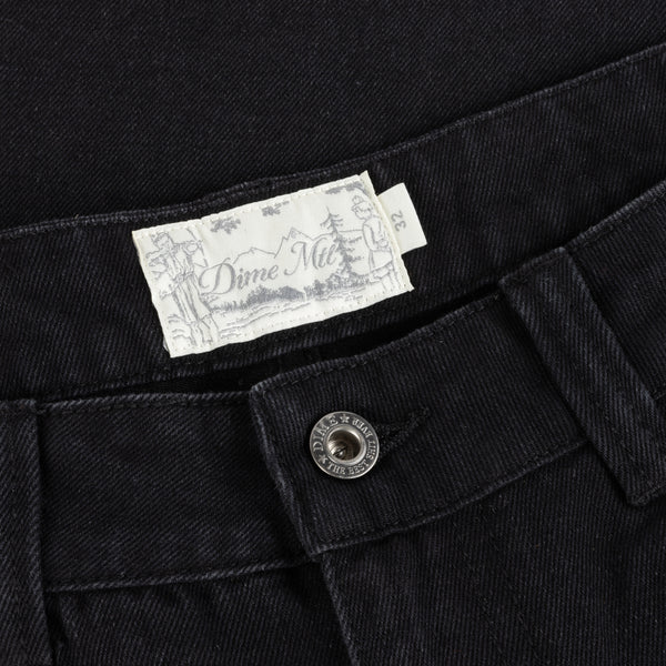 Dime MTL - Classic Baggy Denim Pants - Black