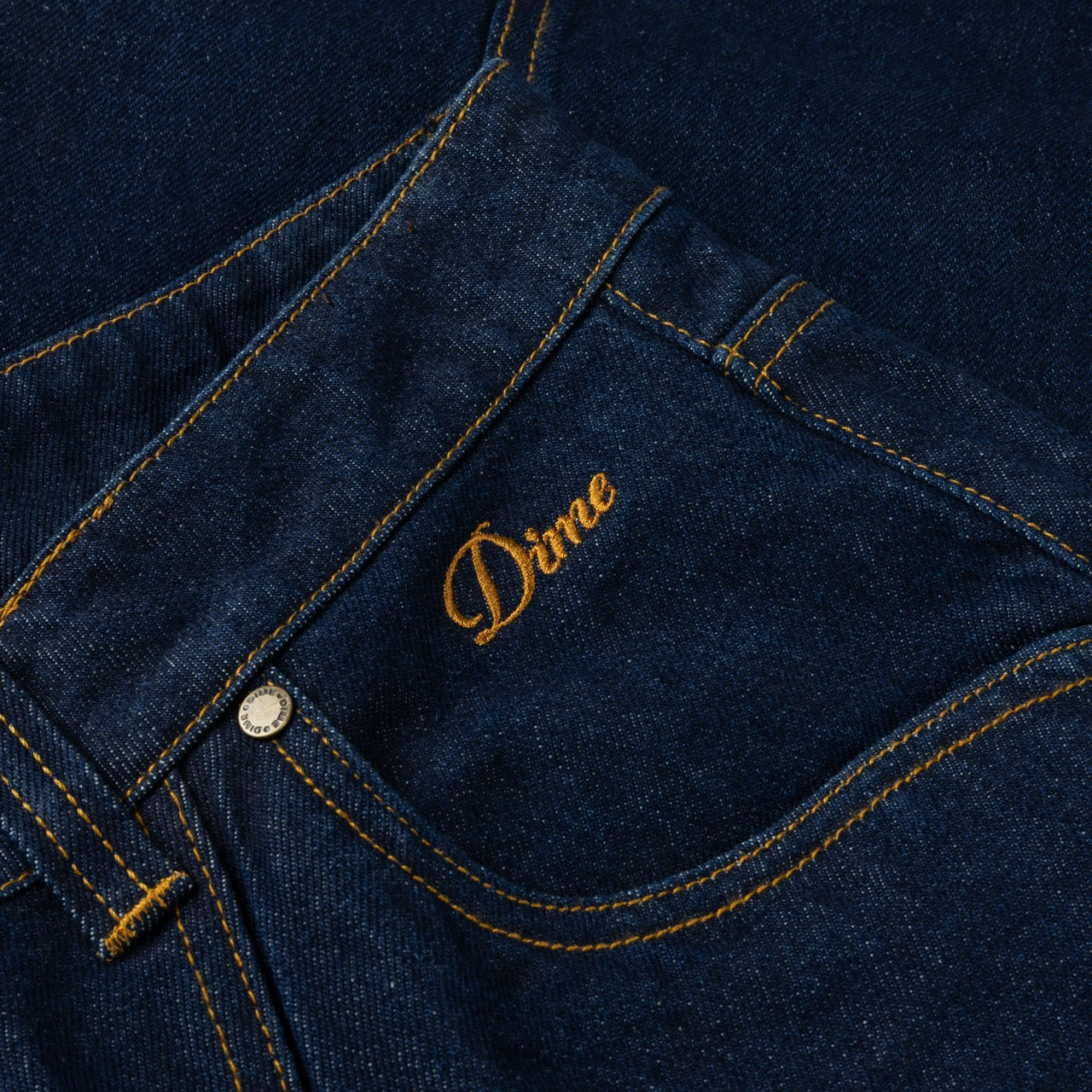 Dime MTL - Classic Baggy Denim Pants - Indigo Paneled