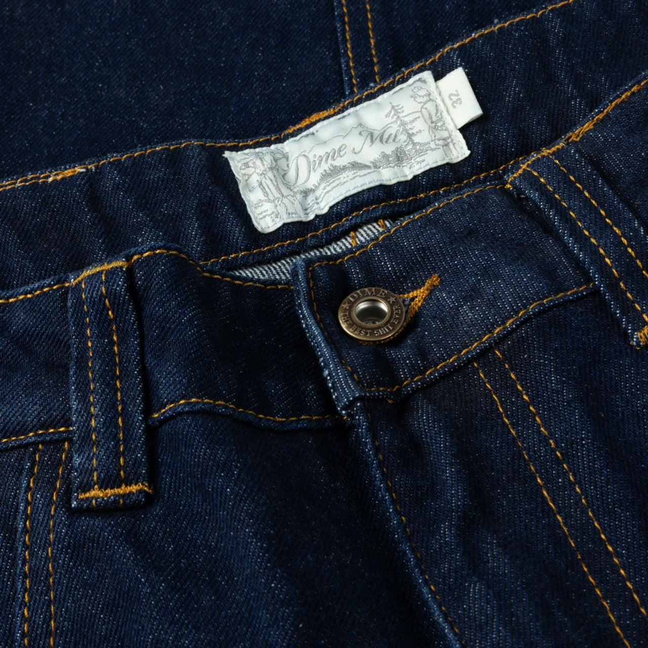 Dime MTL - Classic Baggy Denim Pants - Indigo Paneled
