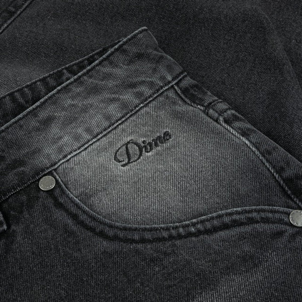 Dime MTL - Classic Baggy Denim Pants - Sandblasted Black