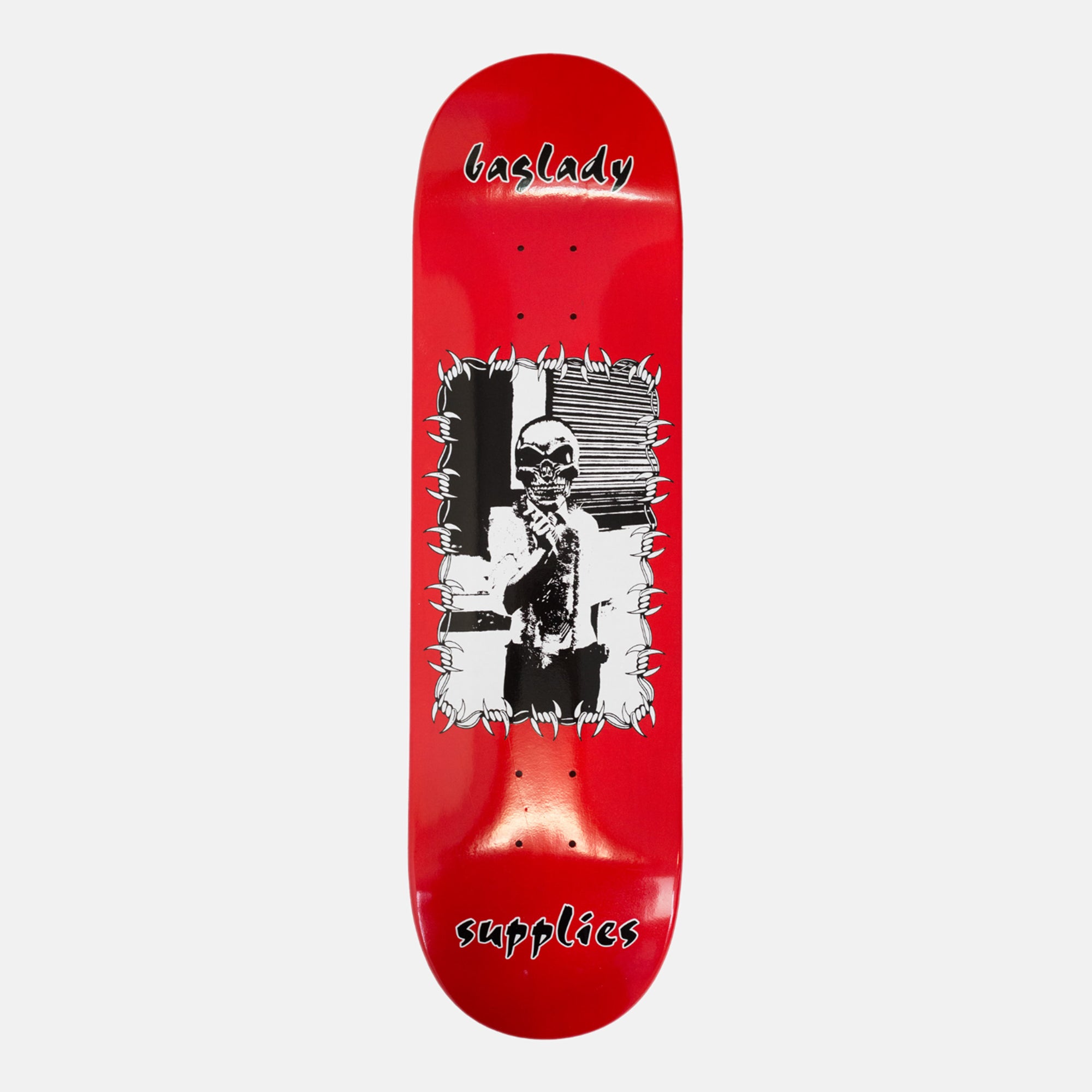 Baglady - 8.25" Skullcrusher Dipped Skateboard Deck (Red)