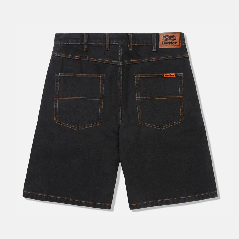 Butter Goods - Baggy Denim Shorts - Washed Black