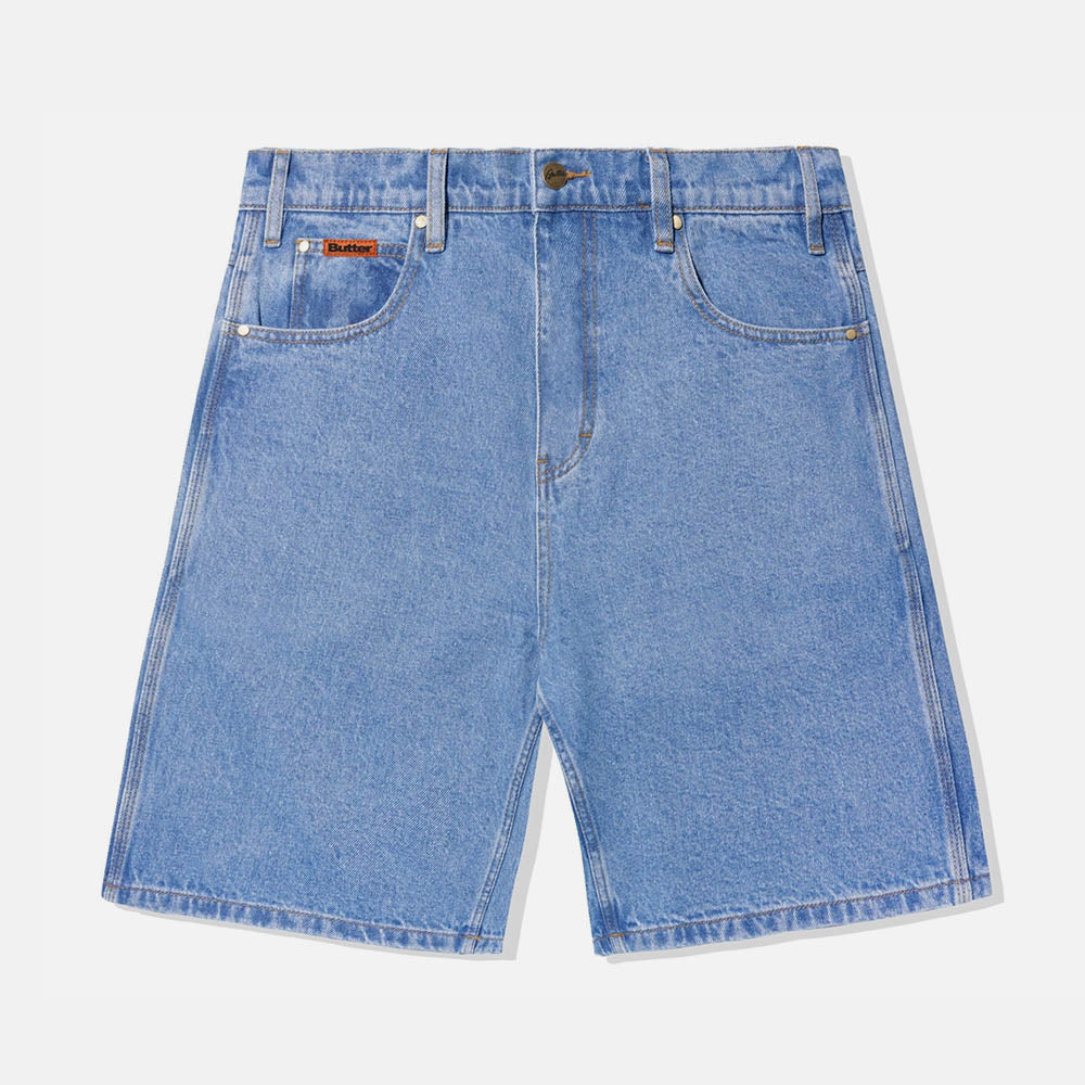 Butter Goods - Baggy Denim Shorts - Washed Indigo