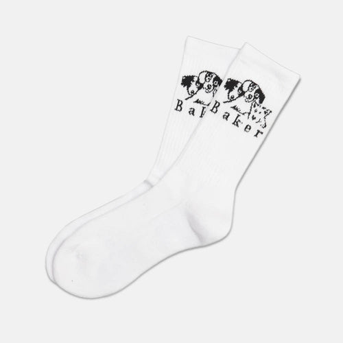 Baker Skateboards - Where My Dawgs At Socks - White