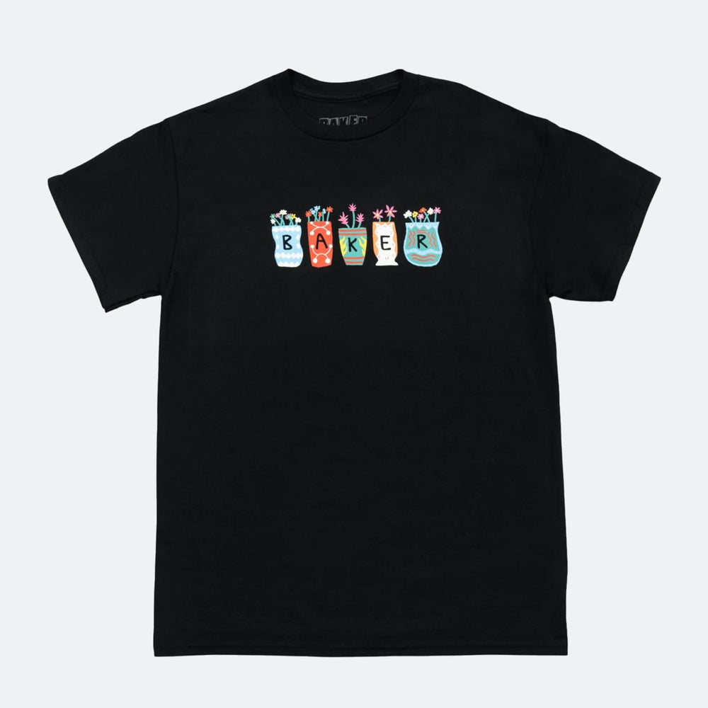 Baker Skateboards - Pots and Flowers Short Sleeve T-Shirt - Black