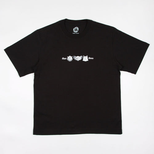 Short Straw - Bat T-Shirt - Black / White